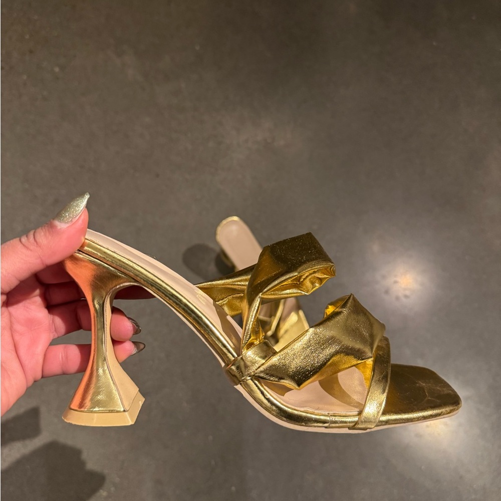 Gold Women's Slide Sandals